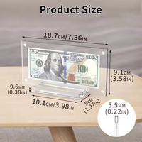 Grossiste Cadre de billet d'un dollar en acrylique personnalisé Boîte de présentation en papier-monnaie transparent Protecteur de billets pour collectionneurs de billets