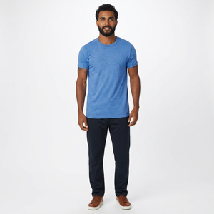 T-shirts 100% polyester coton pour vêtements pour hommes, col rond, manches courtes, streetwear d'été, OEM, t-shirts pour hommes sur mesure - Product Image 1