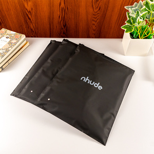 Customized Plastic CPE Zipper Bags with Matte Finish Portable Design Semi-Transparent Material and Logo Printing
