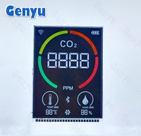 Écran LCD personnalisé OEM à 4 chiffres TN VA négatif noir 7 segments LCD pour moniteur de compteur de CO2
