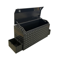 Boîte à outils de remorque portable en aluminium anodisé de haute qualité, facile à nettoyer, étanche pour camionnette