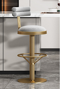 Silla de Barra de Esponja de Diseño Europeo Italiano, Ligera, de Lujo, Moderna, Simple, para Uso Comercial, Taburete Alto para Cafetería - Product Image 2