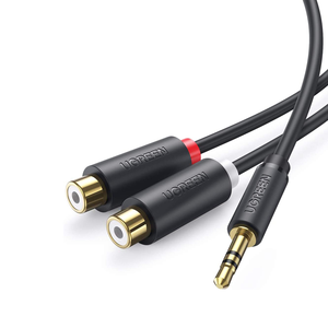 Câble audio stéréo UGREEN 3,5 mm mâle vers 2 RCA femelle, adaptateur en Y plaqué or, rouge et blanc, pour casque - Product Image 1