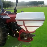 Semoir à gazon Birui China Agriculture à 3 points, entraîné par la prise de force du tracteur, avec réglage de vitesse, trémie en plastique PE, épandeur d'engrais 500L 8-16m