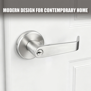Manija de Puerta TIANYI Moderna de Acero Inoxidable Cepillado, de Alta Resistencia, Níquel Satinado, Cerradura para Puerta Interior con Llaves - Product Image 4