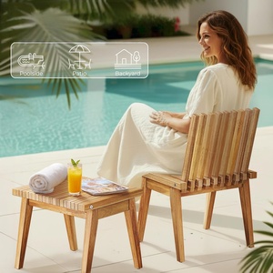 Taburete <span class=keywords><strong>Plegable</strong></span> Largo Moderno de Madera Maciza, Banco para Cambiar Zapatos, Silla de Comedor, Silla de Ocio para el Hogar, Respaldo <span class=keywords><strong>Plegable</strong></span>, para Gimnasio al Aire Libre - Product Image 5