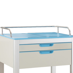 Chariot médical RT-069 746x582x999mm en aluminium et acier, simple niveau, pour soins infirmiers et traitement - Product Image 2