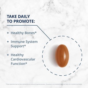 Vitamina <span class=keywords><strong>D3</strong></span> + K per la Salute delle Artiere, Supporto Immunitario, Salute delle Ossa e del Cuore, Integratore Alimentare MK-7, 60 Capsule Morbide - Product Image 3
