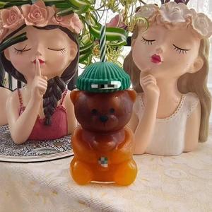 Regalo di Natale Cappello di Lana Verde Limitato con Tazza in Vetro a Forma di Orso e Tazza per Bere Caffè/Latte - Product Image 4