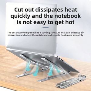 X619free Sample Portable Metal Laptop <b>Stand</b> Aluminium Alloy Adjustable Height <b>Desk</b> Laptop <b>Computers</b> Standing Foldable - Product Image 3