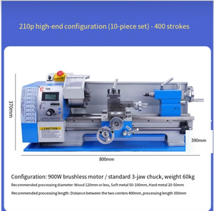 HC210 400mm 900W hogar DIY Mini <span class=keywords><strong>Manual</strong></span> Metal <span class=keywords><strong>madera</strong></span> <span class=keywords><strong>torno</strong></span> WM210F400 Mini CNC WM210V Motor sin escobillas <span class=keywords><strong>de</strong></span> velocidad Variable Horizontal - Product Image 4