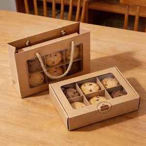 Factory Wholesale Kraft Window <b>Cookie</b> <b>Boxes</b> Custom Divider Inserts Food Grade Foldable Packaging Box Custom Logo Label Stickers - Product Image 3