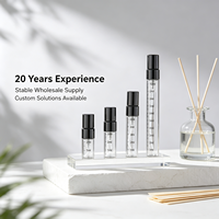 Flacon pulvérisateur rechargeable en verre borosilicate transparent de 2 ml, 3 ml, 5 ml, 10 ml avec bouchon à vis pour échantillons de parfum