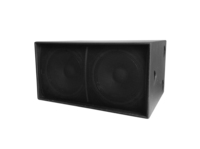 Subwoofer professionnel double de 18 pouces à haute sensibilité 33Hz-300Hz 1200W RMS, enceinte en MDF, système de sonorisation pour DJ et scène