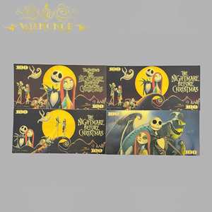 5 видов американских банкнот на Рождество, красивые аниме-банкноты с позолотой 24k для подарков - Product Image 5