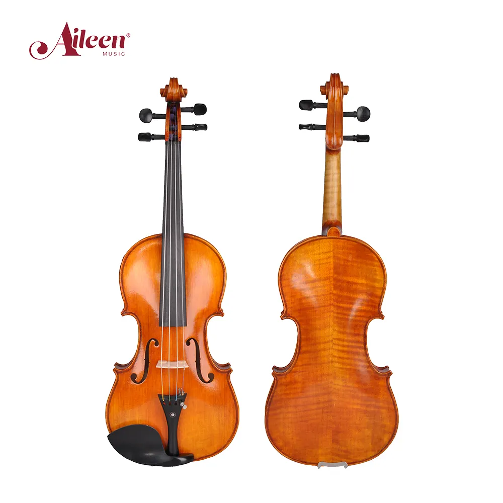 AileenMusic hecho a mano antiguo violín con mano frota aceite de barniz (VH400VA)