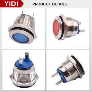 16 毫米金属焊针指示灯条，插拔式，带 <span class=keywords><strong>2</strong></span> 针，多色（蓝色、黄色、绿色、白色、琥珀色），用于警告电源 - Product Image 2