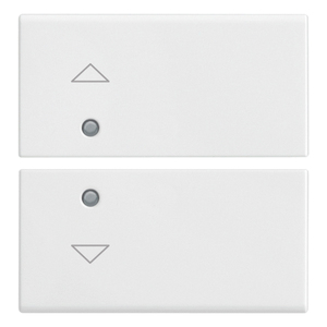 Two Half Keys 2M White Arrow Symbols Wall <b>Switches</b> 6.5 In Length 1 In Height - Product Image 1