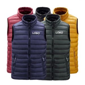 เสื้อกั๊กผู้ชายแบบมีปกตั้ง  ดีไซน์ใหม่  แฟชั่นฤดูหนาว  บุนวมอุ่น  ไซส์ใหญ่  โลโก้สั่งทำได้ - Product Image 3