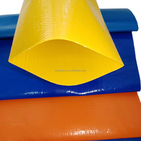Taille de couleur bleue 2 "diamètre 100 mètres tuyau plat de récolte en PVC bleu pour tuyau de décharge d'eau d'irrigation