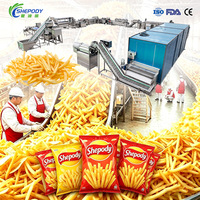 Ligne de production industrielle de snacks Shepody 100kg 300kg 500kg 1000kg 200kg 3000kg Ligne complète de production de frites surgelées