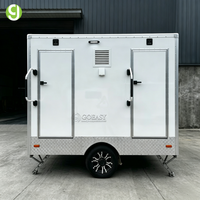 Remorque toilettes compacte Goeasy à panneaux sandwich, double poste, pour les organisateurs de petits événements