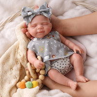 Corps réaliste lesté de 13 pouces |   Poupées reborn pour filles, corps entier en silicone platine, nouveau-né endormi, détails réalistes, cadeau