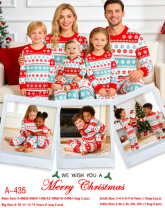 Conjunto de Roupas de Natal 2026 com Novo Design, Pijamas de Algodão Puro para Pais e Filhos, Manga Longa, Estampa de Desenho Animado, Atacado - Product Image 4