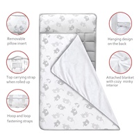Tapis de sieste Standard pour tout-petits, éléphant avec oreiller et couverture pour enfants d'âge préscolaire, garderie