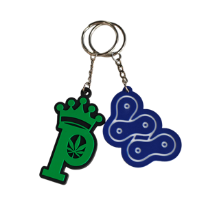 Porte-clés en PVC 3D personnalisé sans minimum de commande, porte-clés en caoutchouc souple avec logo en relief - Product Image 2