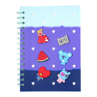 2024 nouveau Design mignon dessin animé Silicone cahier à spirale A5/A4/A6 taille relié Journal école bureau cadeau Agenda journal caractéristiques