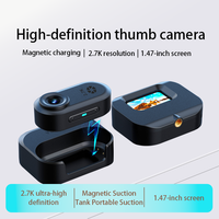 Mini caméra d'action portable 2.7K HD pour vlog de voyage, promenade avec les animaux, cyclisme et enregistrement quotidien