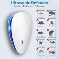 Répulsif Électronique Ultrasonique Multifonctionnel Plug-and-Play pour Intérieur Contre les Rongeurs, Mouches, Fourmis et Cafards Domestiques