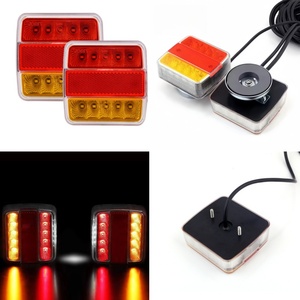Luz LED Roja de 12V IP67 con Certificación E-Mark para Remolque, 5 Funciones, Lente de PC, Soporte Magnético, Conector de 7 Pines, Cable de 7.5m para Grúa - Product Image 3