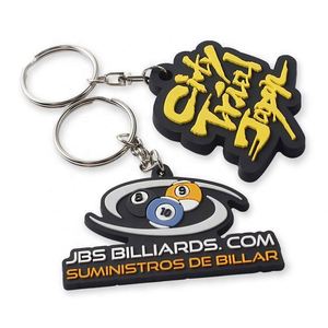 Customizable 2D Logo Keychains Rubber PVC Cute <b>Key</b> <b>Rings</b> with Personalized Letter Promotional Carabiners - Product Image 4
