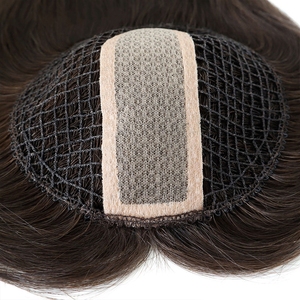 Intégration 100% Cheveux Remy Humains, Topper en Soie pour Femmes, Extensions de Cheveux de 14 Pouces pour une Légère Perte, Remplacement, Design en Filet de Pêche - Product Image 2