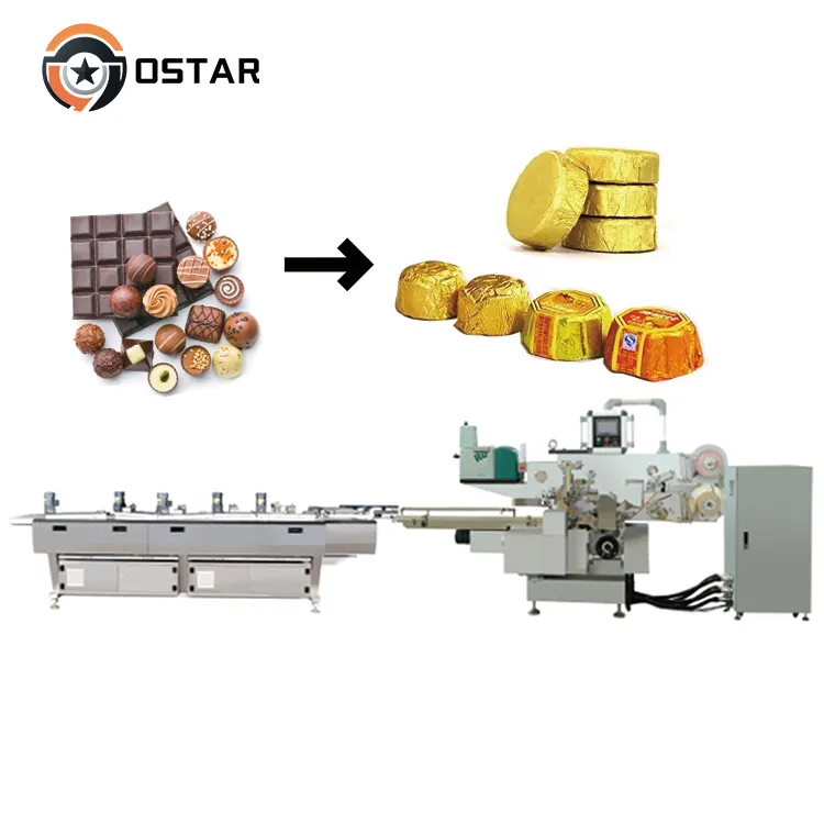 High Speed Aluminum Exquisite folding Food Packaging Foil Chocolate Bar Wrapping Machine