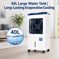 Ventilateurs à haut débit d'air 4500m³/h avec réservoir d'eau de 40L, faible bruit, sur pied, alimentés à l'énergie solaire, économie d'énergie, refroidisseur d'air efficace