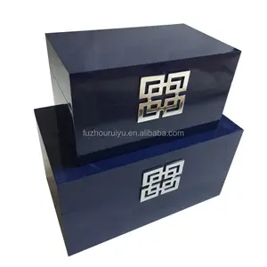 Lacquer Box Factory Wholesale High Quality MDF White Lacquer Customizable Logo Storage Boxes Luxury Wooden Gift Box
