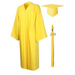 Vestidos de graduación universitarios personalizados, tela mate, uniformes de graduación <span class=keywords><strong>escolar</strong></span> verde y negro para adultos, vestidos y gorras universitarios - Product Image 4