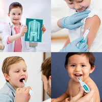 Kit médical dentaire réaliste en bois pour jeu d'imitation, jouet éducatif pour jeu de rôle avec perfusion intraveineuse et injection