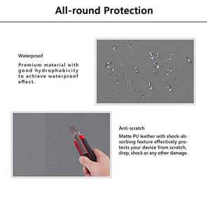 Matte PU cuir bureau mallette pour ordinateur portable homme d'affaires pochette pour ordinateur portable pour macbook 11 13 15 pouces - Product Image 4