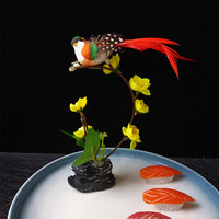 Restoran Jepang piring saji ornamen piring Sushi dekorasi bunga palsu bunga sakura mekar Sashimi piring dekorasi