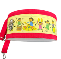 Tambour à main double face de 8 pouces, dessin animé, en bois et peaux en polyester, instrument de percussion professionnel pour la musique et les spectacles de défilés