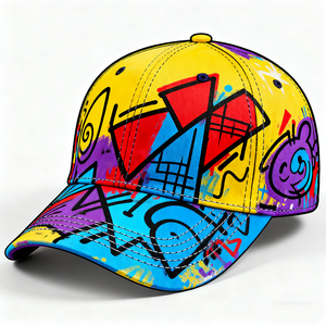 مخصص جرافيتي كامل رقمي مطبوع ملابس الشارع في الهواء الطلق الرياضة قبعة أبي 6 لوحة الشمس - Product Image 2