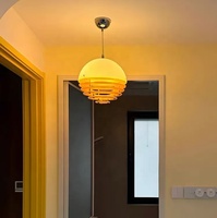 Nouveau Design Moderne Orange Lustre pour Salle à Manger Café Bar Décor Atmosphère Vintage Pendentif Lumière