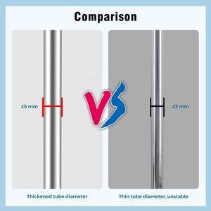 Support de charleston pliable et portable AOOLOO en fer et alliage d'aluminium, hauteur réglable, modèle 25 mm avec pédale fluide - Product Image 3
