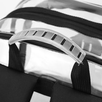 Sac à dos transparent personnalisé pour femmes et hommes, grande capacité, imperméable, en PVC, sac d'école pour étudiants