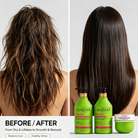 Paket Perawatan Rambut Herbal Bunga Kaktus Private Label, Kondisioner, Krim Perawatan Intensif, Perbaikan Rambut, Kualitas Salon
