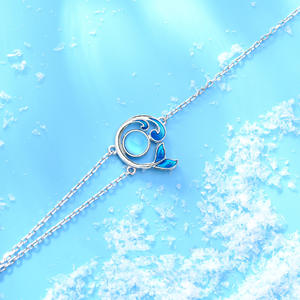 Manufacturer Custom 925 Sterling <b>Silver</b> Plating Fashion <b>Bracelet</b> Fish Tail Chain Charm Womem's Jewelry Gift Fashionable <b>Bangles</b> - Product Image 4